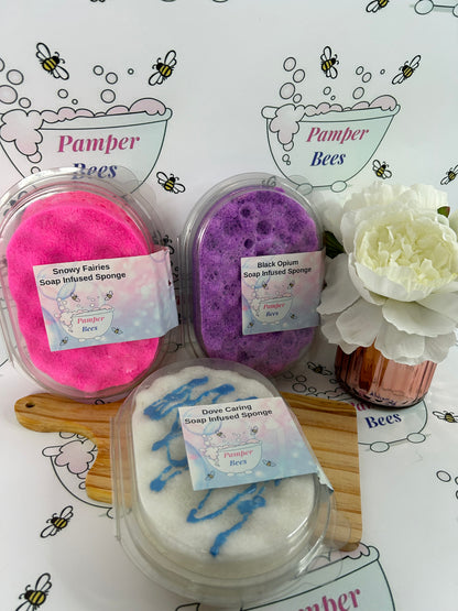 Soap infused sponge