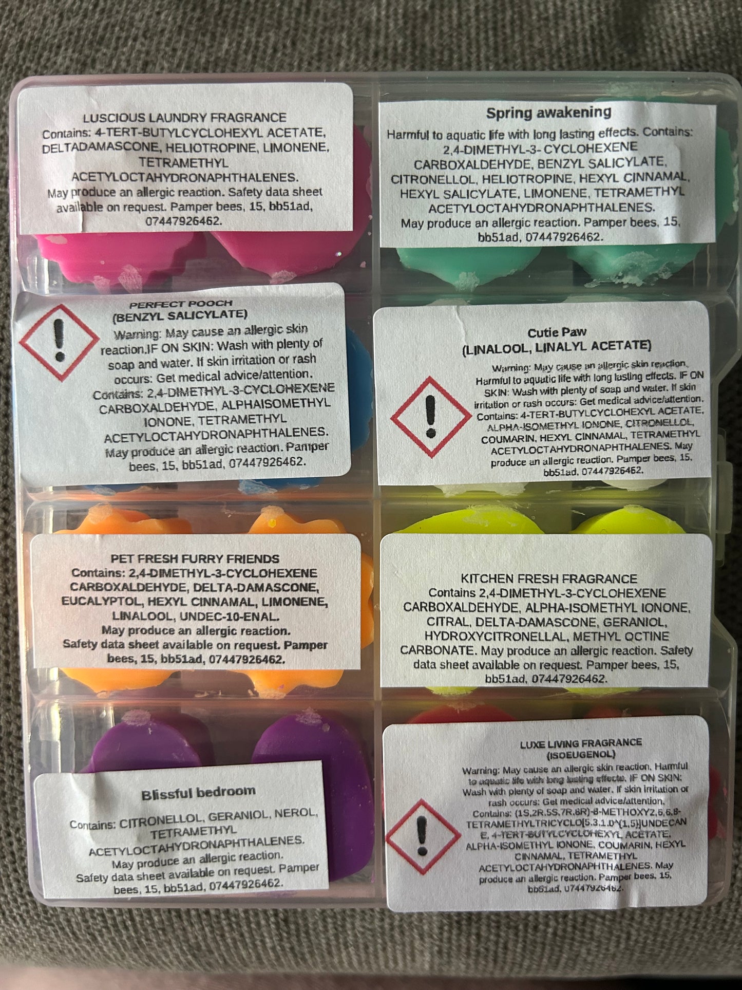 Pet odour sample box
