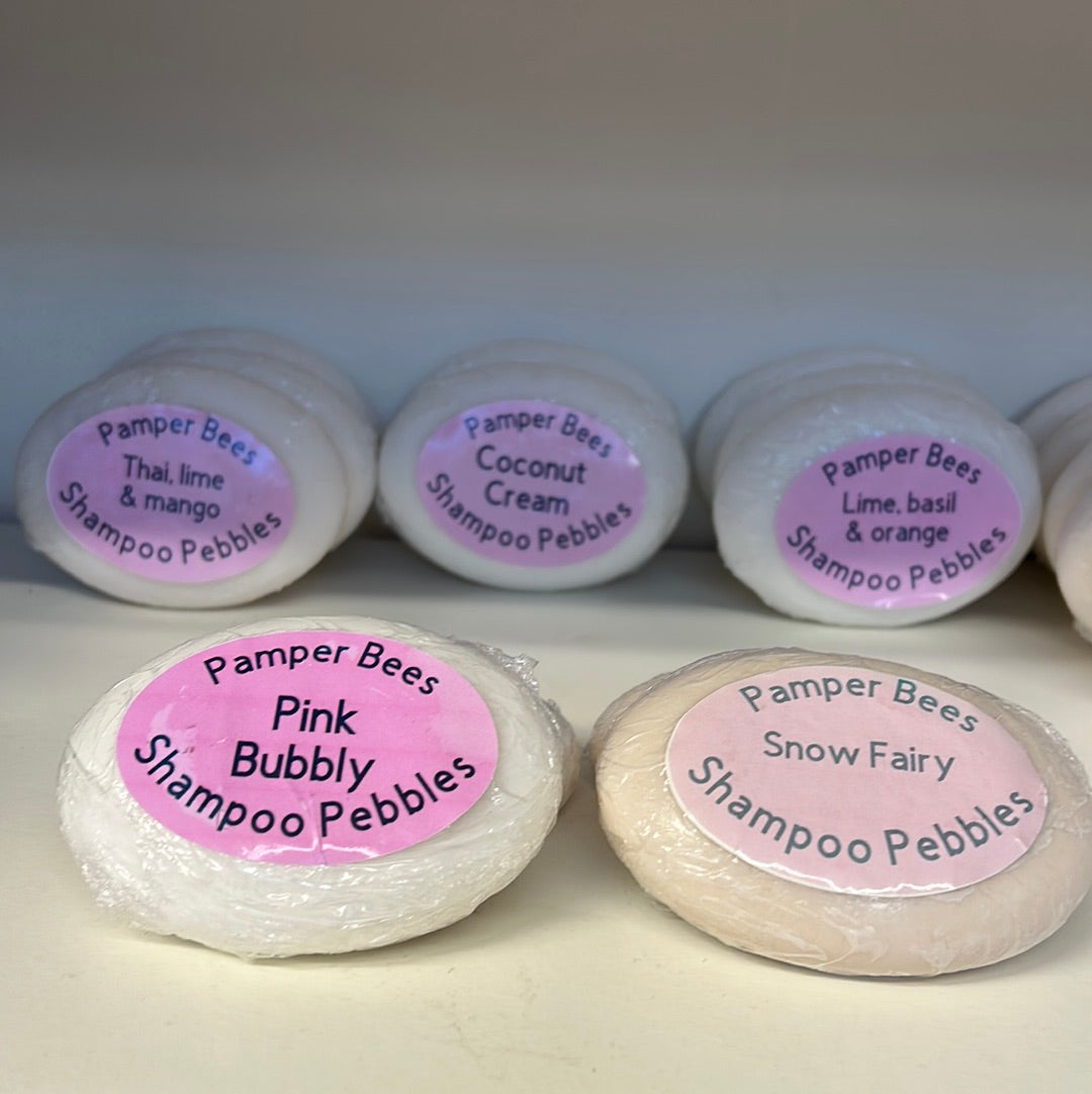 Shampoo pebbles